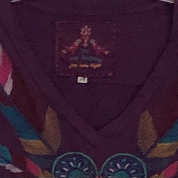 JWLA Johnny Was Purple Embroidered Tunic Dress XS - Picture 6 of 6